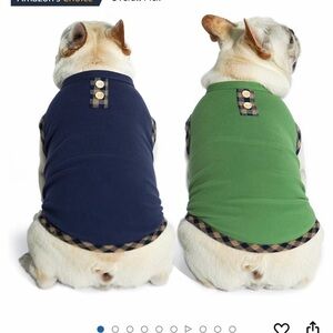 Kyeese 2 pack dog Shirts pullover Green and Blue